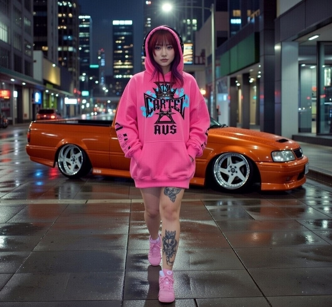 DRIP CARTEL QUEEN HOODIE pink edition